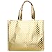 Gesodant Bling Glossy Glitter Durable Reusable Grocery Bag Tote Bag Handles Bag,Medium Non-woven Present Bag Gift Bag,Goodies Bag Shopping Bag,Promotional Bag,Set Of 5 -Gold Pattern