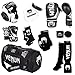 Venum Challenger 2.0 MMA Training Bundle, Black Gloves, Black In-Step Shinguards, Black MMA Gloves, Black Headgear, Black Handwraps, Black/White Mouthguard, Black Sport Bag, Black Ankle Support, Black Elbow Protector, 14-Ounce Boxing Gloves, Medium MMA Gloves