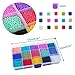 PHOGARY 15000pcs Glass Seed Beads 2mm(11/0), Mixed Colors Small Pony Beads Assorted Kit Opaque Colors Lustered Loose Spacer Beads, Round, Hole 0.6mm for Jewelry Making, DIY Crafting (15 Colors)