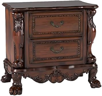 Amazon Com Acme Dresden Nightstand 12143 Cherry Oak Furniture Decor