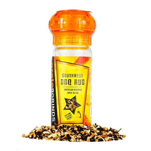 Grate Grinds Southwest BBQ Rub in an easy to use 4 oz. glass spice