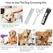 Bousnic Dog Clippers 2-Speed Cordless Pet Hair Grooming Clippers Kit - Professional Rechargeable for Small Medium Large Dogs Cats and Other Pets (Black)