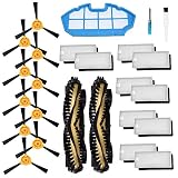 Theresa Hay Accessories Kit for Ecovacs Deebot N79S N79 Robotic Vacuum Cleaner Filters, Side Brushes,Main Brush ... (2+1+10+10)
