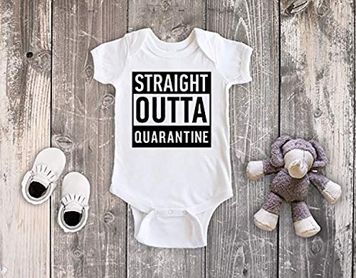 straight outta quarantine baby onesie