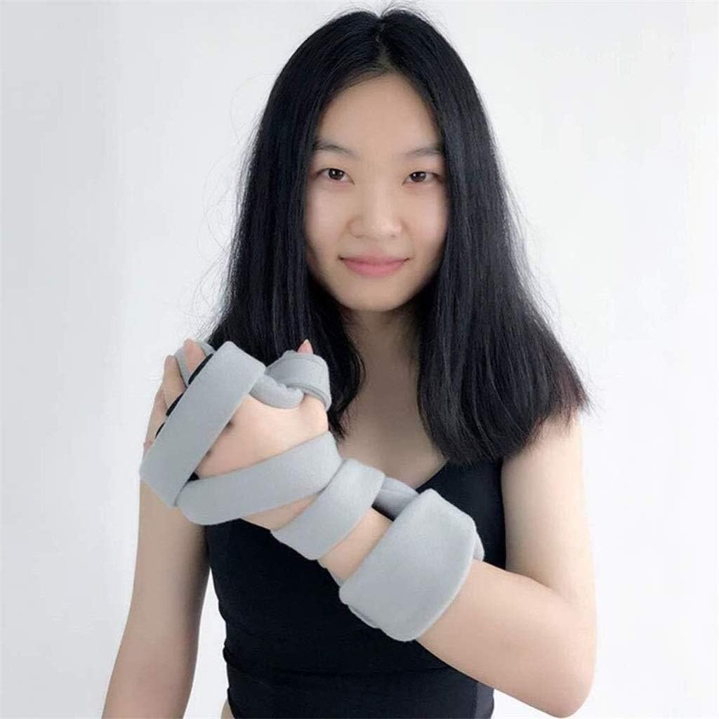 WSSRD Finger Training Device, Splint Fingerboard,Elastic Anti-Spasticity Aid Finger Orthotics for Stroke/Hemiplegia/Traumatic Brain Injury 1231 (Size : Left)