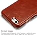 iPhone 6s / 6 Case, Benuo [Card Slot Vintage Series] [Genuine Leather] Folio Flip Corrected Grain Leather Case [2 Card Slots] wi