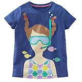 Fiream Girls' Cute Cartoon Print T-shirt(922TJ,5)
