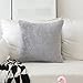 Home Brilliant Euro Pillow Sham 26x26 Pillow Cover Plush Fuzzy Faux Fur, 26 x 26 inches, 66x66cm, Grey
