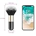 Luxspire Powder Makeup Brush, Flat Kabuki Brush, Single Large Makeup Brush Soft Face Mineral Powder Foundation Brush Blush Brush for Blending Makeup, Black & Gold