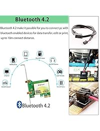 PCIe Wifi Card, AC1200Mbps Wireless Card, Dual-Band 1167Mbps(5Ghz-867Mbps 2.4Ghz-300Mbps) Network Card with Bluetooth 4.2, PCI-Express Wireless Adapter For Desktop PC, Supports Windows 10 8 7(WIE8260)