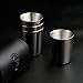 Savage Shot Glasses with Black Leather Case 1.2oz Each Set of 4 18/8 Stainless Steel