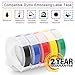 Pristar Compatible Label Tape Replacement for Dymo 3D 3/8 in x 9.8 ft Plastic Embossing Label Tapes 9mm for Dymo Organizer Xpress Pro Label Maker, White on Black/Red/Blue/Green/Light Yellow, 10-Pack