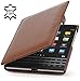 StilGut® Book Type with Clip, Genuine Leather Case for BlackBerry Passport, Cognac Brown
