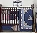 Nautical Nights Sail Boat Long Front Rail Guard Baby Boy Teething Cover Protector Crib Wrap