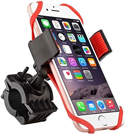 Bike Mount, Quirkio Universal Cell Phone Bicycle Rack Handlebar &amp; Motorcycle Holder Cradle for iPhone 6 6(+) 6S 6S plus 5S 5C, Samsung Galaxy S3 S4 S5 S6 S7 Note 3/4/5,Nexus,HTC,LG,BlackBerry,Black