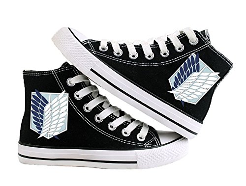 Attack on Titan Shingeki No Kyojin Wings of Liberty Cosplay Shoes Canvas Shoes Sneakers White/Black