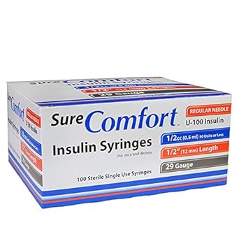 Amazon Com Surecomfort U 100 Insulin Syringes 29g 1 2cc 1 2in 100