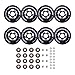 Rollerex VXT500 Inline Skate Wheels (8 Wheels w/Bearings, spacers and washers) (Various Size & Color Options Available) - for Indoor, Outdoor, Hockey - Intended for Roller Blade Wheel Replacement