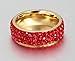 VNOX Womens Stainless Steel Cubic Zirconia Eternity Ring for Wedding Promise Engagement,Gold Plated,Size 6