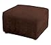 SureFit Stretch Pique 1-Piece - Ottoman Slipcover - Chocolate (SF35097)