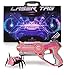 DYNASTY TOYS Girls Toys Pink Laser Tag Blaster and Flipping Robot Bug / Spider Target - Works with Jukibot