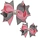LCLHB Boutique Two-tone Stacked bows Barrette for Newborn Kids Teens Set of 20
