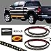 LYLLA 48 inch Flexible 2-Function White Amber LED Side Light Turn Signal for Pickup Truck SUV (Pack of 2)
