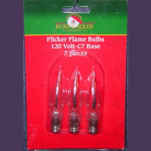Kurt adler c7 flicker flame replacement bulbs for ul070…