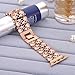 Fresheracc Compatible with Apple Watch Band 38mm 40mm Women iWatch Bands Series 4, Series 3, Series 2, Series 1, Hollow Out Stone Jewelry Replacement Wristband Straps (Rose Gold 38mm 40mm)