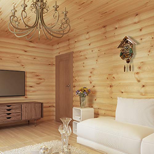 Polaris Clocks Cuckoo Clock in German Style with Night Mode Option (Brown, Water Mill-1) - Thumbnail 6