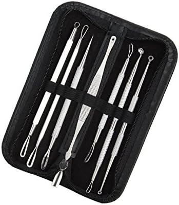 Pimple extractor Delicate Stainless Steel Blackhead Blemish Remover Acne Pimple Pin Kits 7pcs -Vicetion