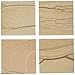 Thirstystone Desert Sand 4 Pack Natural Sandstone Absorbent Stone Coasters 4” Square Artistic, Absorbent, Protective Cork Backing