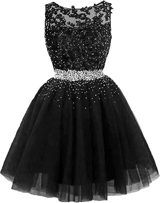 Dydsz Women's Prom Dress Short Homecoming Dresses A Line Tulle Party