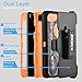 iPhone 7 Case, [Shockproof] [Drop Protection] [Heavy Duty] Tough Rugged Hybrid Hard Shell Cover Case with Belt-Clip for Apple iPhone 7 [4.7 inch] (i7-Orange-Case)