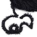 NICEEC 2 Skeins Super Soft Fur Yarn Chunky Fluffy Faux Fur Yarn Eyelash Yarn for Crochet Knit-Total Length 2×32m(2×35yds,50g×2)-Black