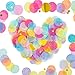 Whaline Wedding Round Tissue Paper Confetti,1 Inch Multicolor Table Confetti Dots and 0.2 Inch Square Gold Foils for Balloon Graduation Birthday Party Decorations,2.1 oz