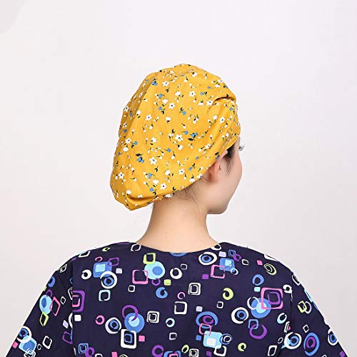 YUENA CARE Women Surgical Scrub Caps Bouffant Medical Doctor Cap Hospital Surgery Hat #3