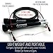 Jump Rope - Best for Speed Jumping, Double Unders, WOD, MMA, Boxing, Skipping Workout, Fitness Exercise Training - Adjustable Length - with Carry case, Spare Screw kit