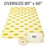 MIU COLOR Large Waterproof Outdoor Picnic Blanket, Sandproof and Waterproof Picnic Blanket Tote for Camping Hiking Grass Travelling