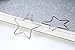 DIB Stainless Steel Star Hoop Earrings Large Shaped High Polished Dangle Earrings for Women Silver 62mm