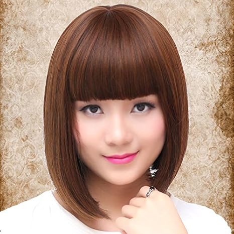 Bobo Long Straight Hair Bangs Bangs Short Hair Wig Liu Qi Korean