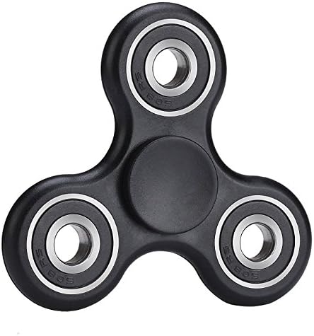 DOULINE Hand Spinner Toy Stress Reducer EDC Focus Toy Relieves ADHD Anxiety and Boredom Guarantee 3 Min Spin Time (Black)
