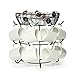 Gourmet Basics by Mikasa 5147847 French Countryside Metal Mug Tree with Storage Basket, Glossy Black