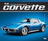 Corvette 2020 12 x 14 Inch Monthly Deluxe Wall Calendar with Foil Stamped Cover, Chevrolet Motor Mus by