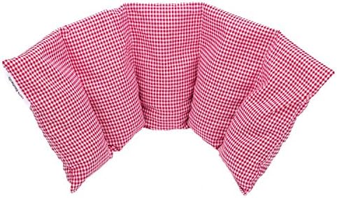 Heat Bag German Quality, 800 Grams of Cherry Stones in 5 Cells - for Microwave, Oven or Freezer - (red S)
