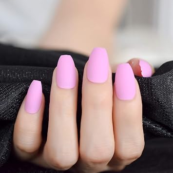 Amazon Com 24pcs Matte Short Frosted Fake Design Artificial Full