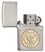 Zippo US Navy Emblem Brushed Chrome Pocket Lighter
