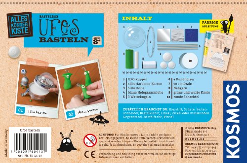 Kosmos 604127 - AllesKönnerKiste UFOs basteln. DIY-Bastelset für Mädchen und Jungen ab 8 Jahren Set für den… – Bild 3