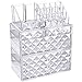 Ikee Design Diamond Pattern Jewelry Cosmetic Storage Display Boxes, 3 Pieces Set, Cosmetic Jewelry Organizer Makeup Holder, Cosmetic Holder, 9 3/8