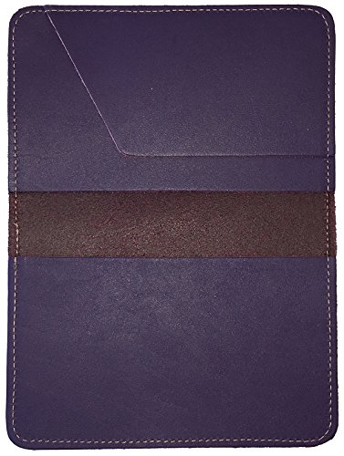 Dark Purple Leather Top Stub Checkbook Cover